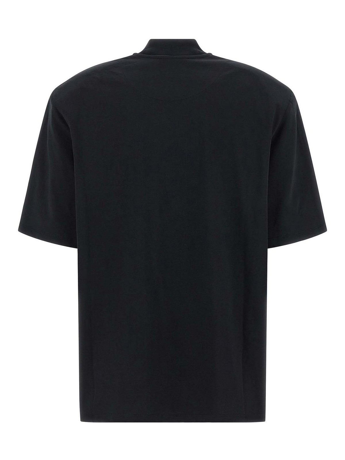 Attico Maxi Shoulder Strap T-shirt In Black