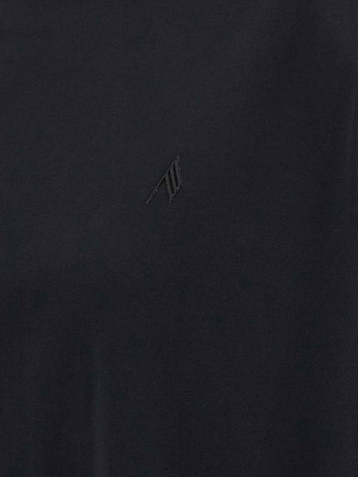 Attico Maxi Shoulder Strap T-shirt In Black