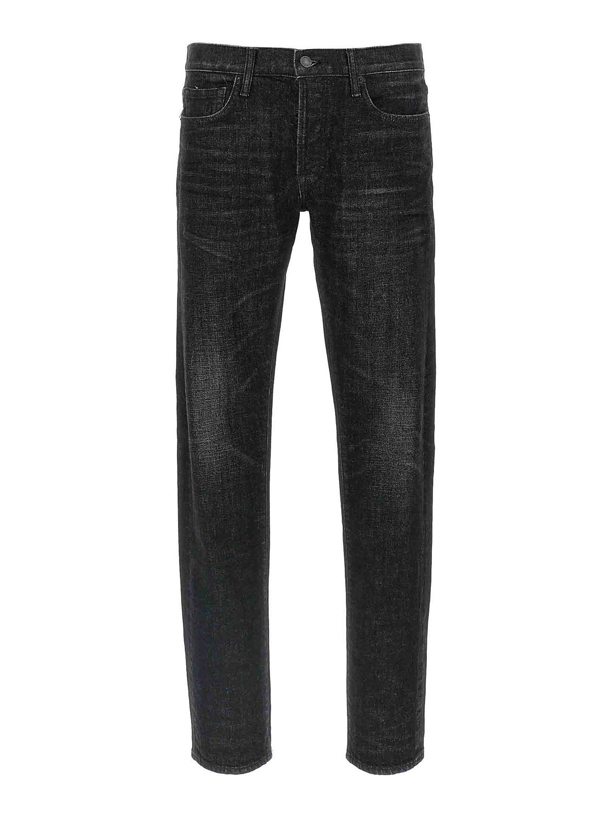 Tom Ford Stonewashed Five-pocket Jeans In Black