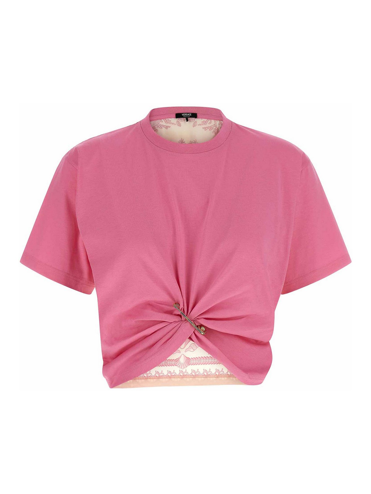 Versace Camiseta - Color Carne Y Neutral In Pink