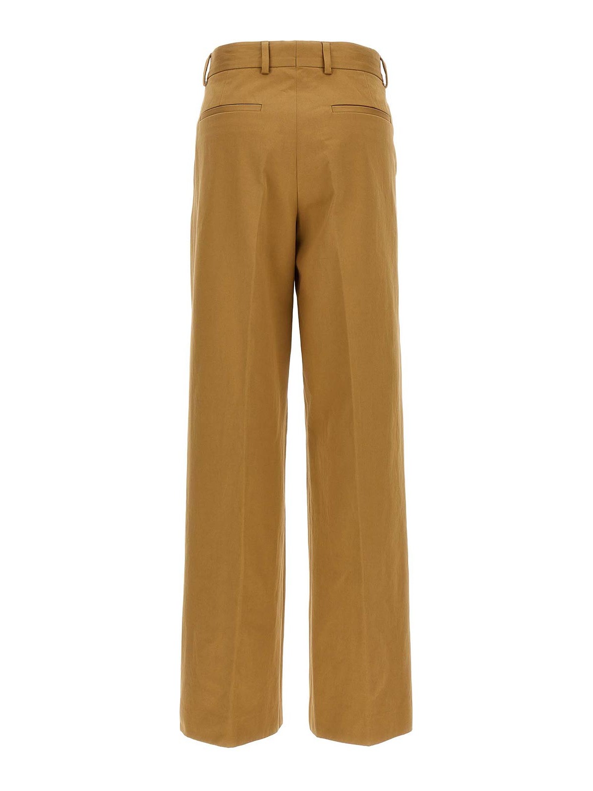 Dries Van Noten 'paxy' Wide Leg Trousers With Front Crease In Brown