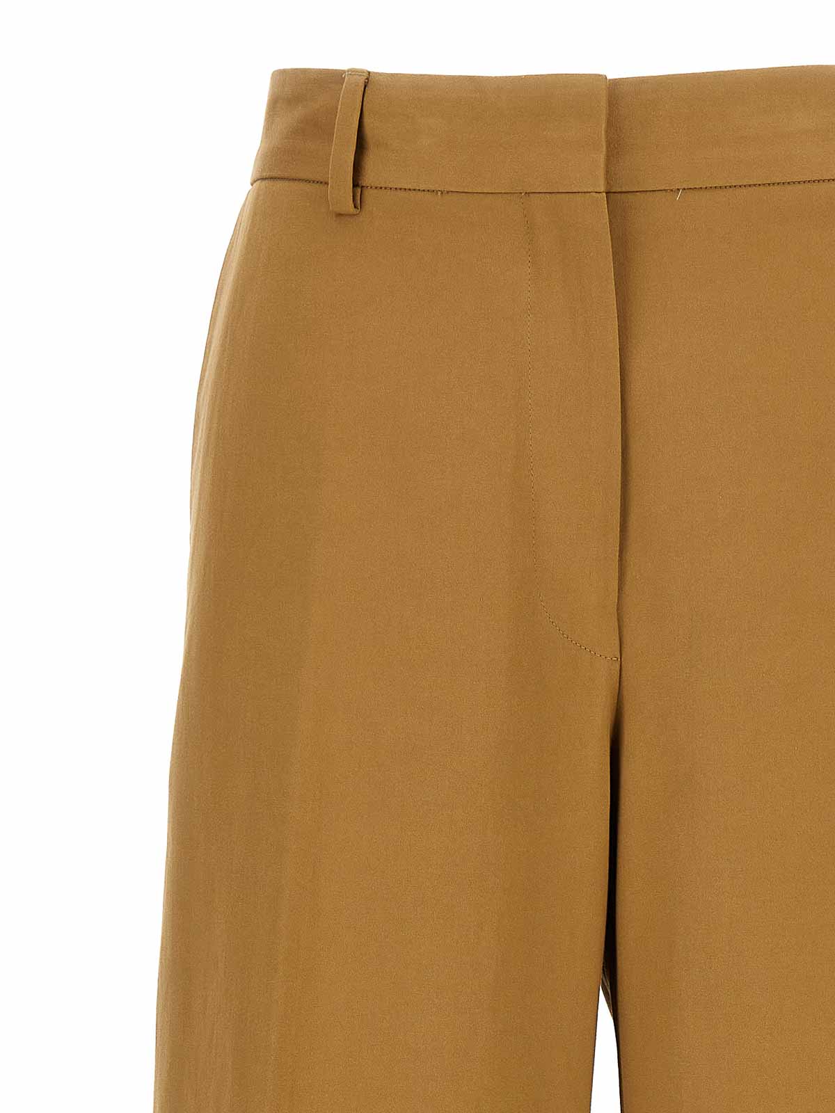 Dries Van Noten 'paxy' Wide Leg Trousers With Front Crease In Brown