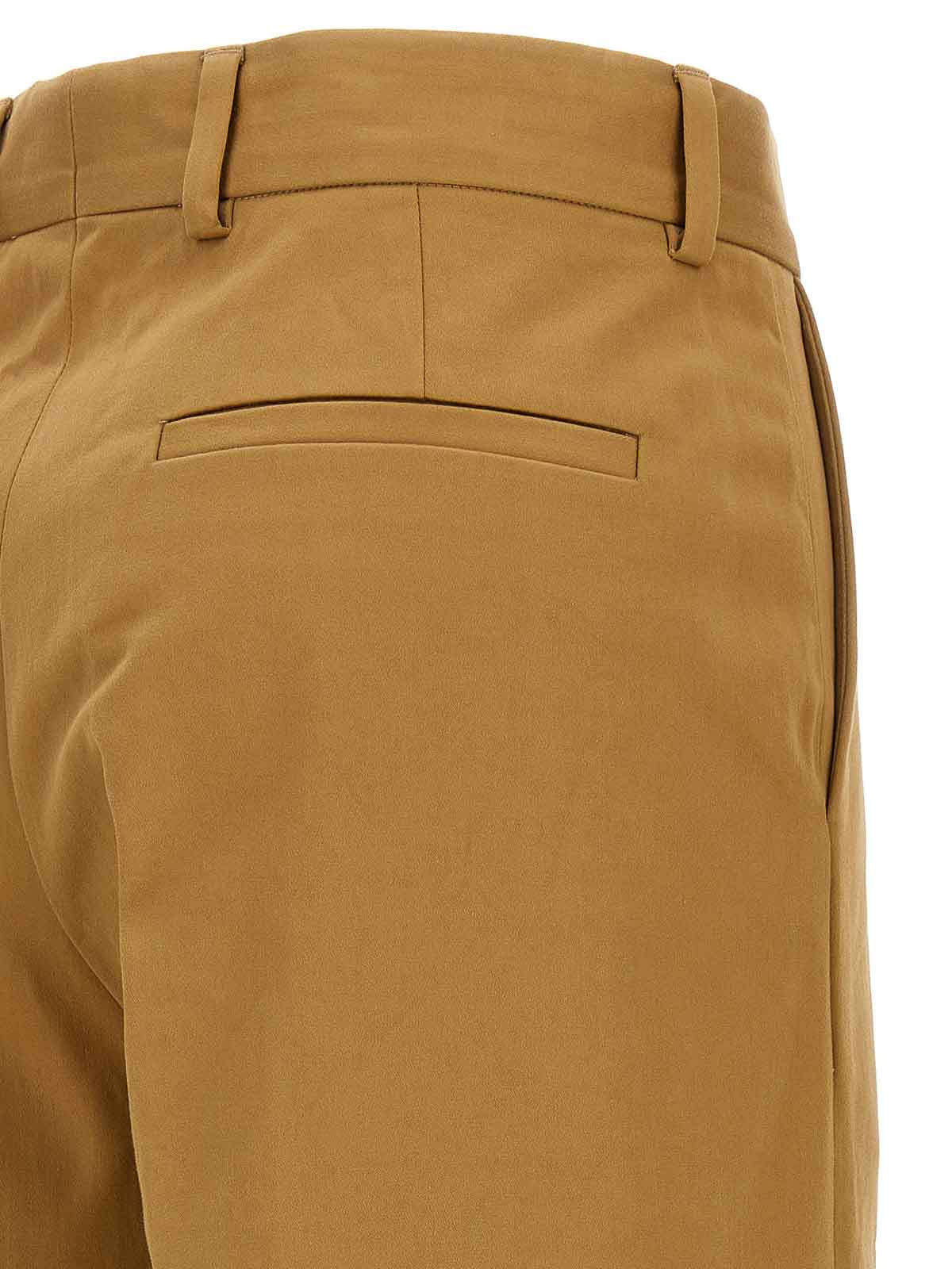 Dries Van Noten 'paxy' Wide Leg Trousers With Front Crease In Brown