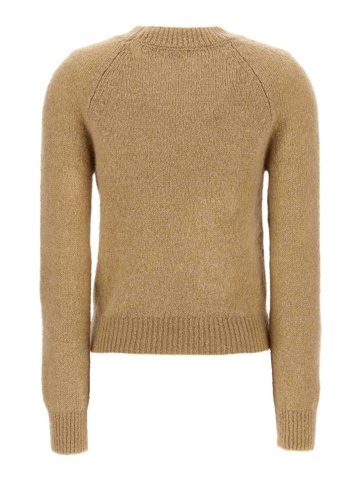 Dries Van Noten "texas" Crew Neck Sweater In Neutral