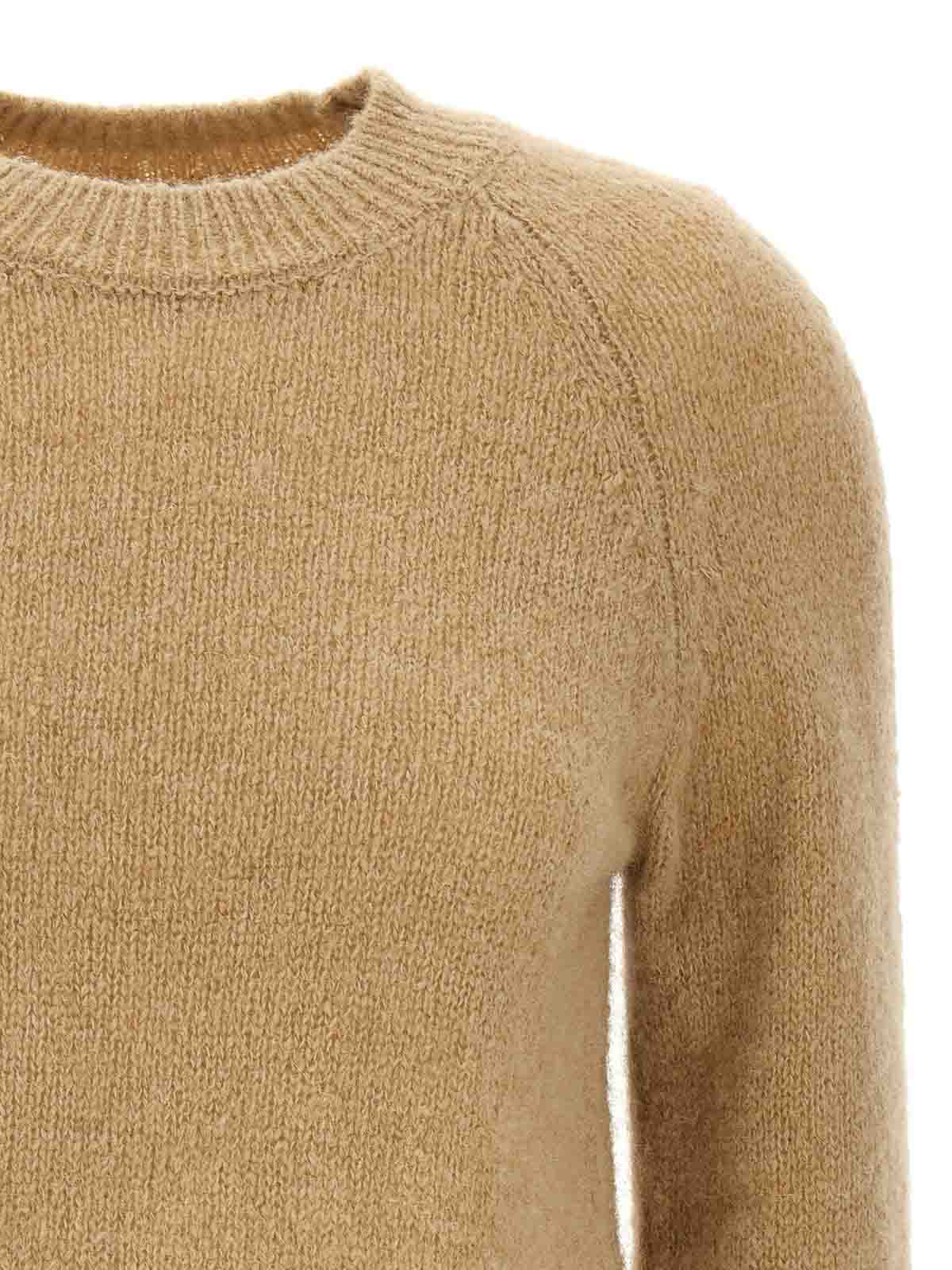 Dries Van Noten "texas" Crew Neck Sweater In Neutral