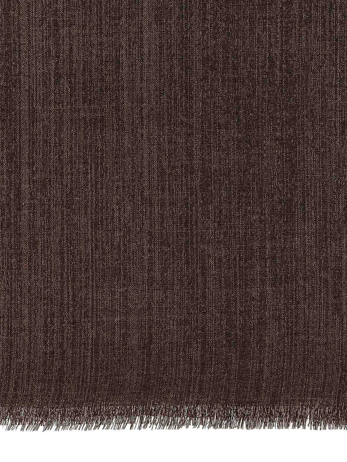 Brunello Cucinelli Soft Fringed Lurex Scarf In Brown