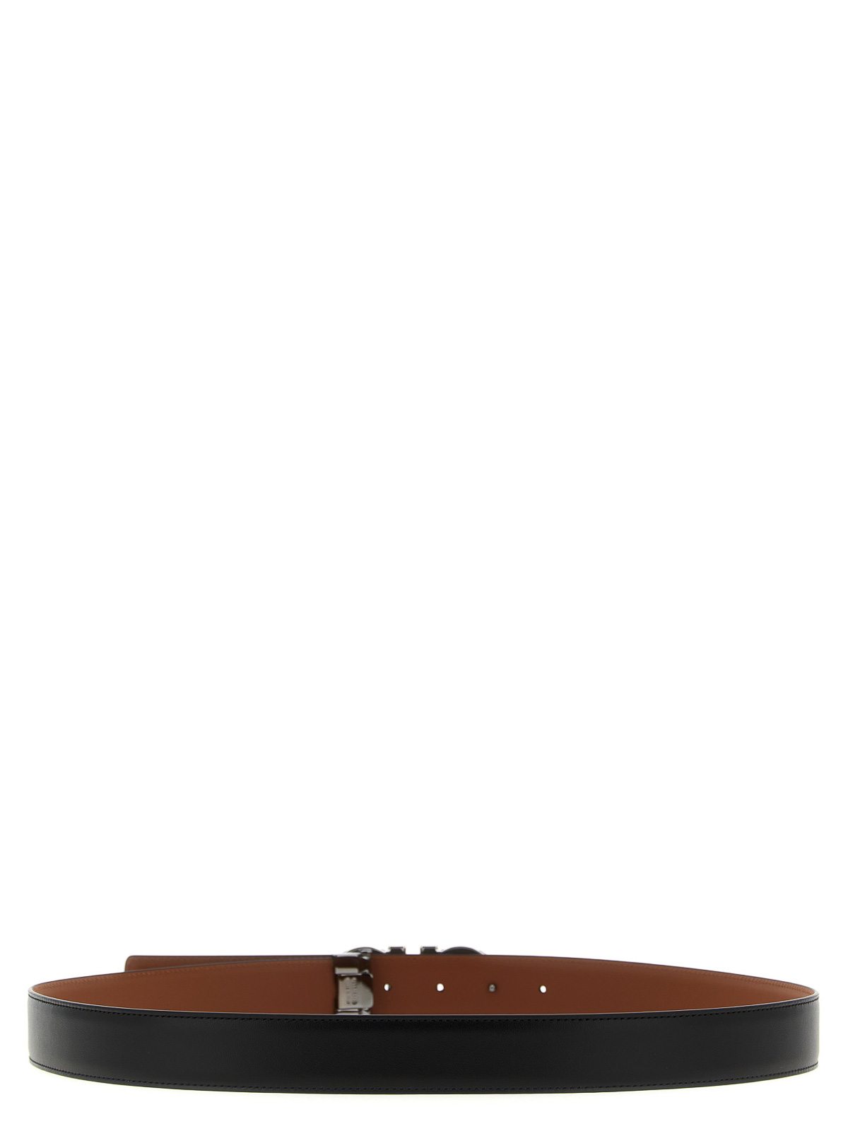 Ferragamo 'gancini' Reversible Belt In Black
