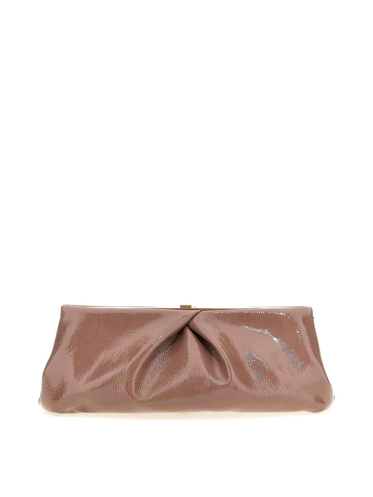 Dries Van Noten Patent Clutch In Nude