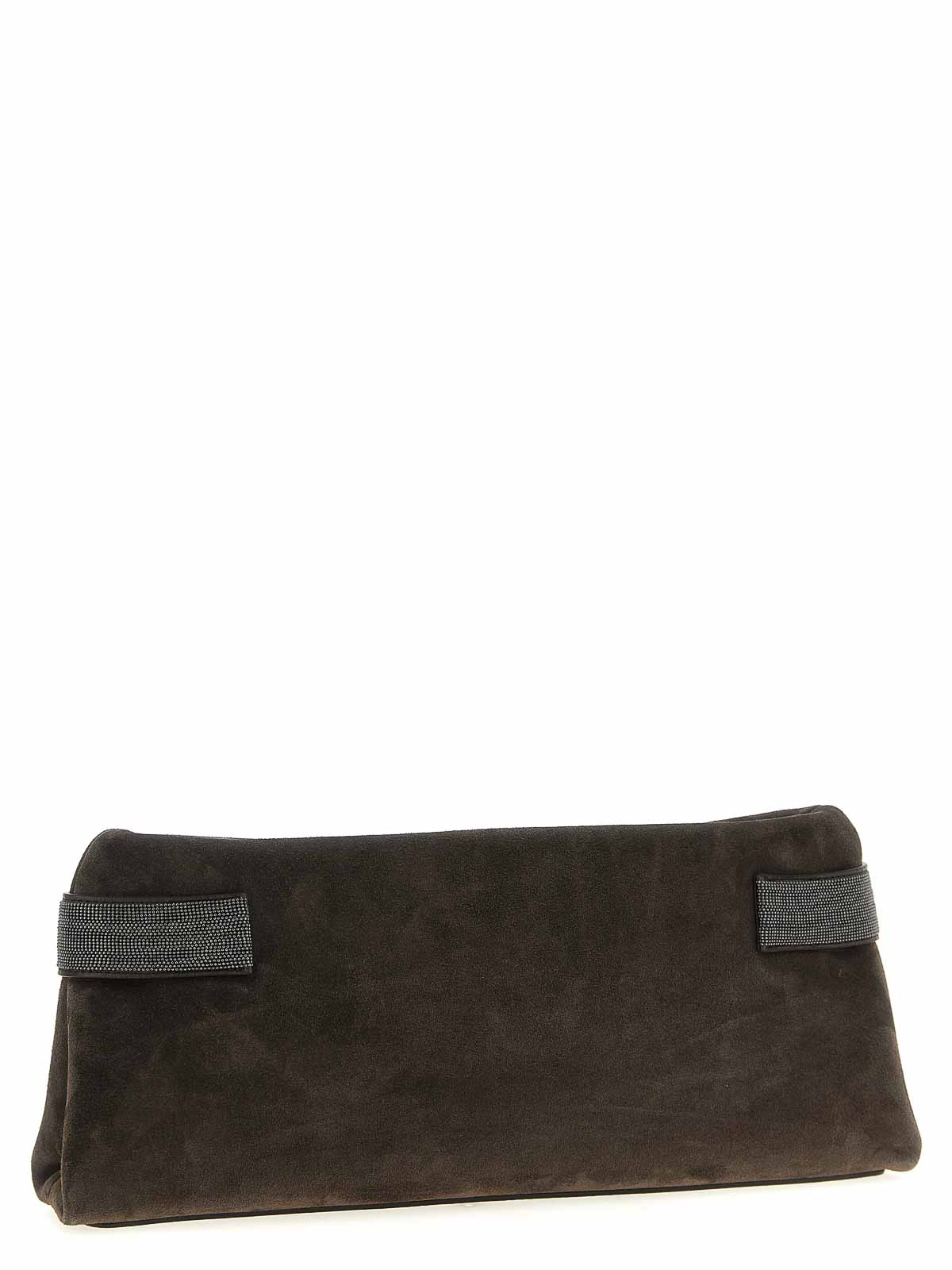 Brunello Cucinelli Essence Pouch In Brown