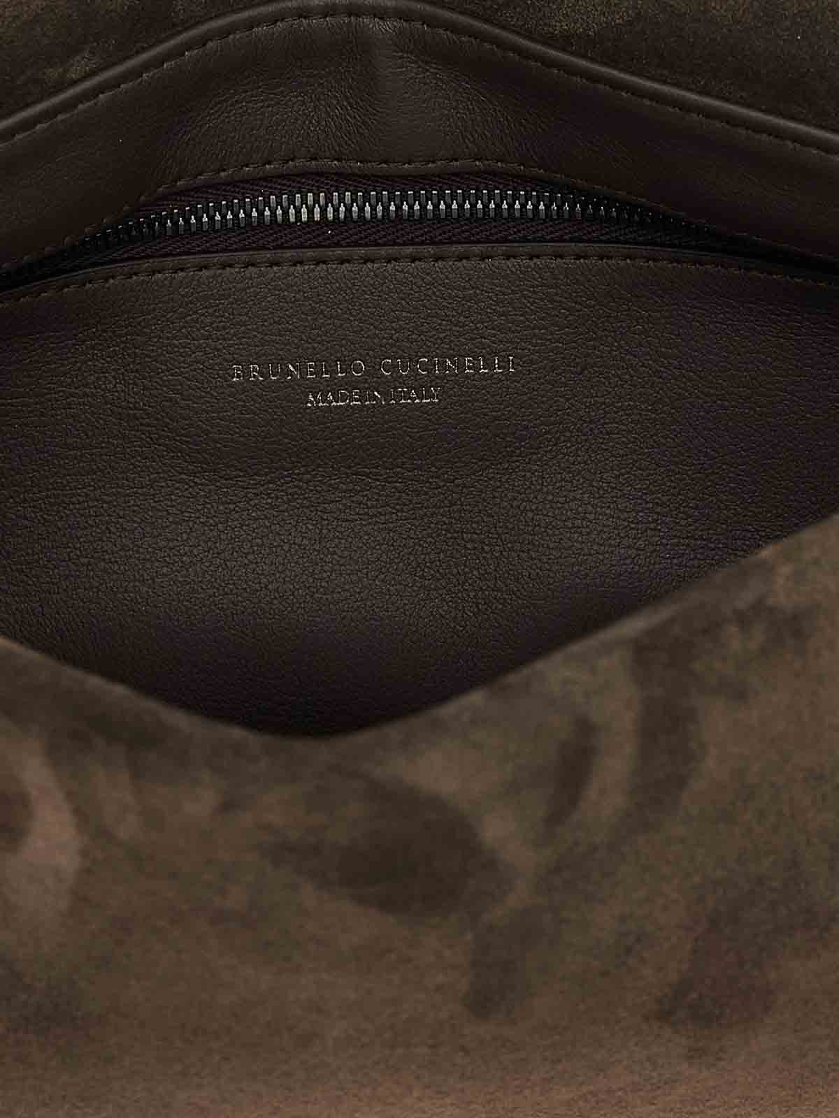 Brunello Cucinelli Essence Pouch In Brown