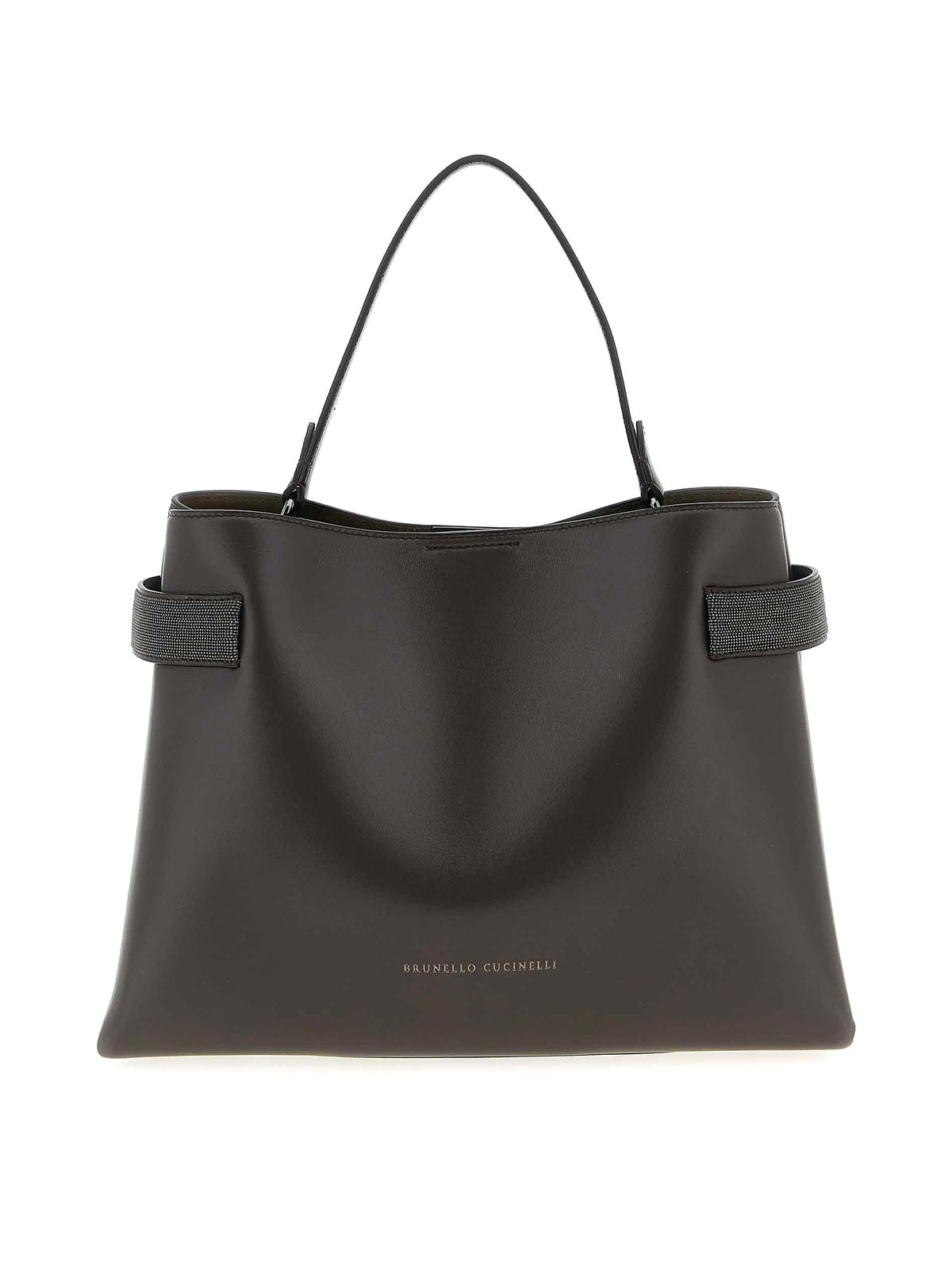 Brunello Cucinelli Essence Large Handbag In Brown
