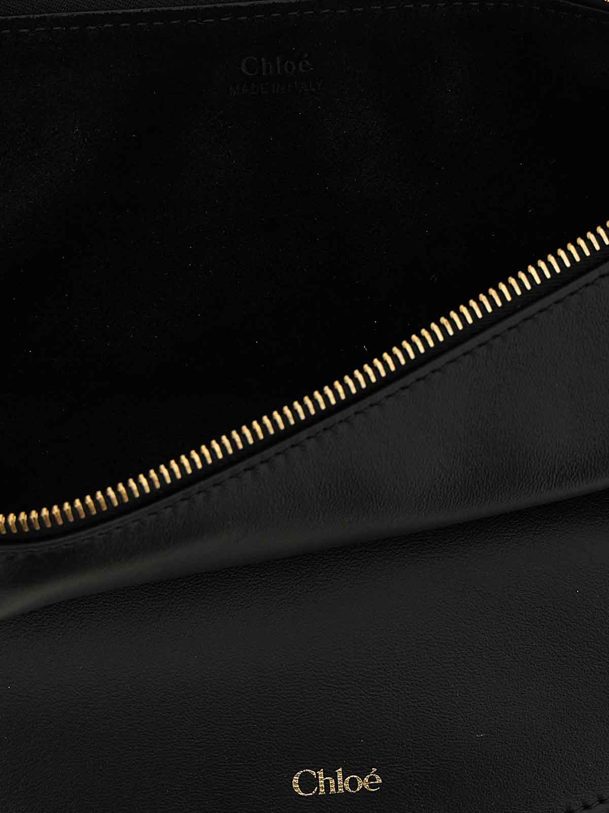 Chloé Icons Crescent-shaped Chain Shoulder Bag In Black