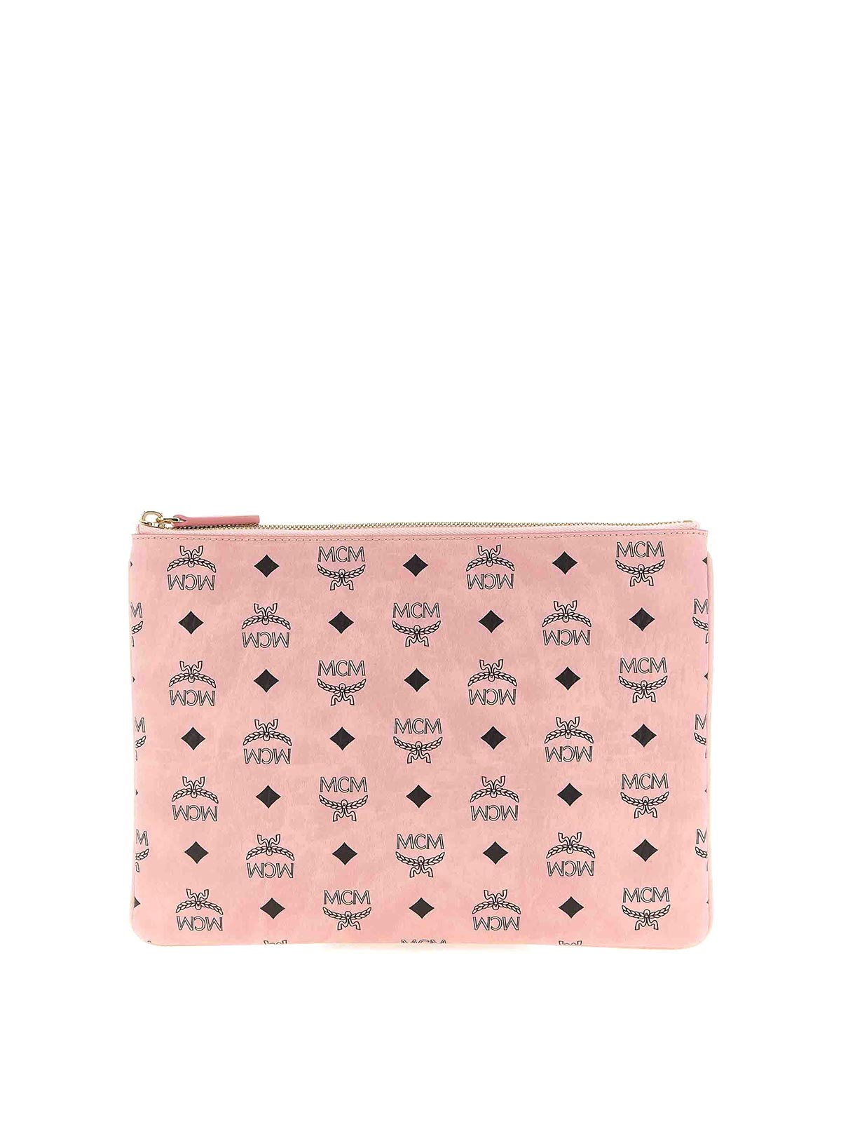 Mcm Pouch Medium Shoulder Bag In Pink