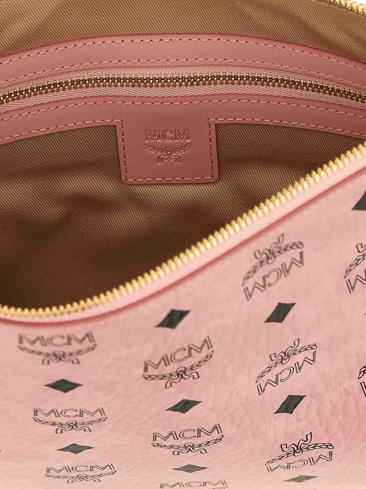 Mcm Pouch Medium Shoulder Bag In Pink