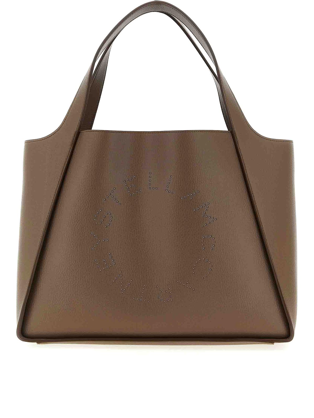 Stella Mccartney Logo-embellished Tote Bag In Brown