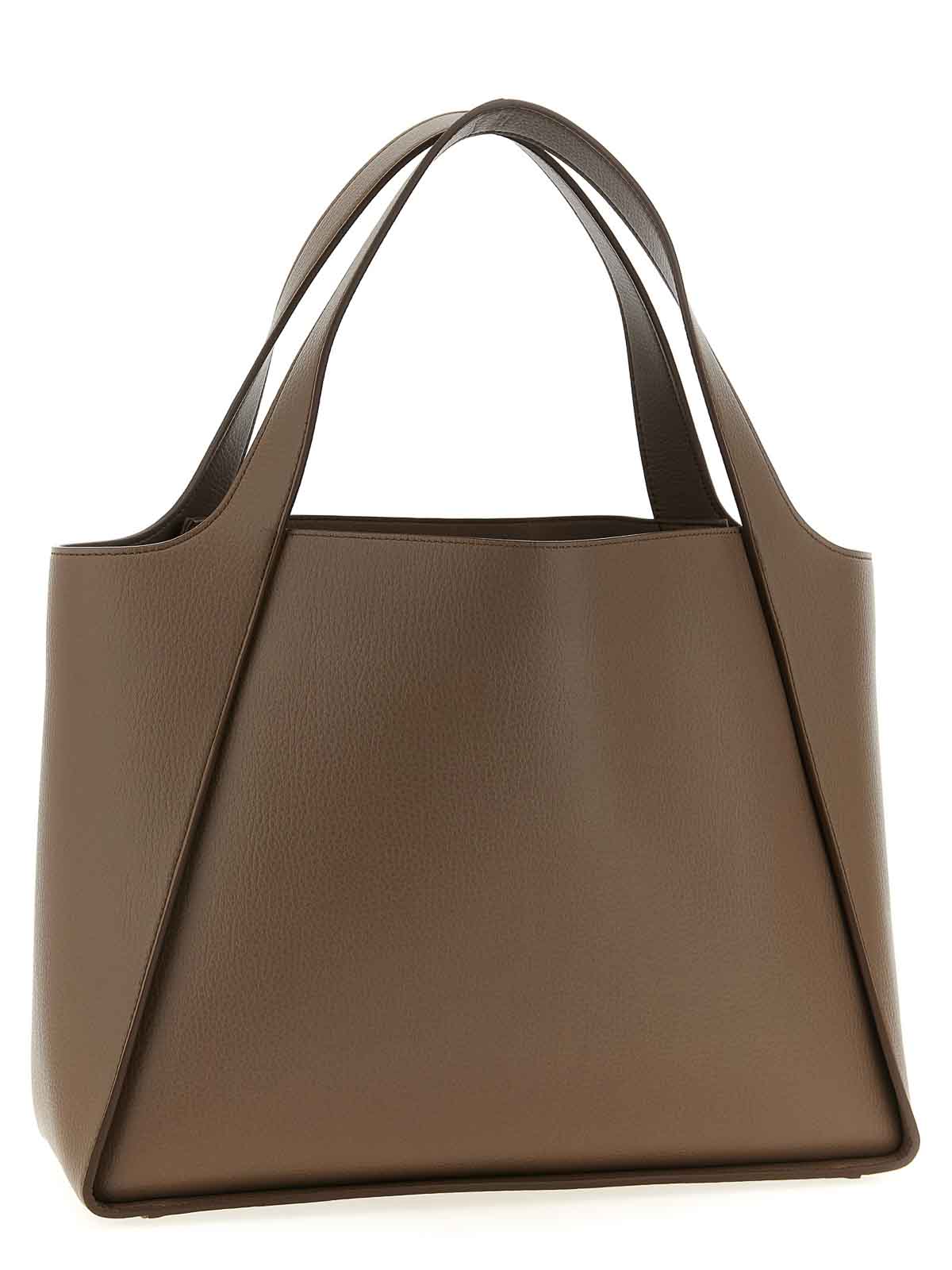 Stella Mccartney Logo-embellished Tote Bag In Brown