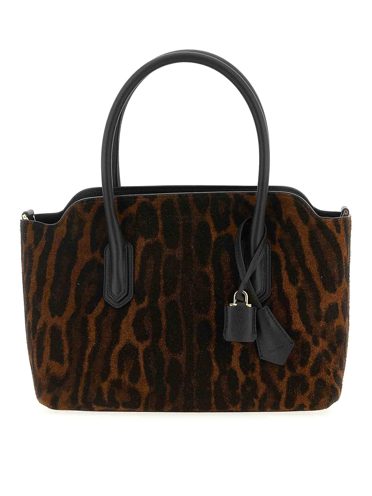 Tom Ford Animal Print Shoulder Bag In Brown