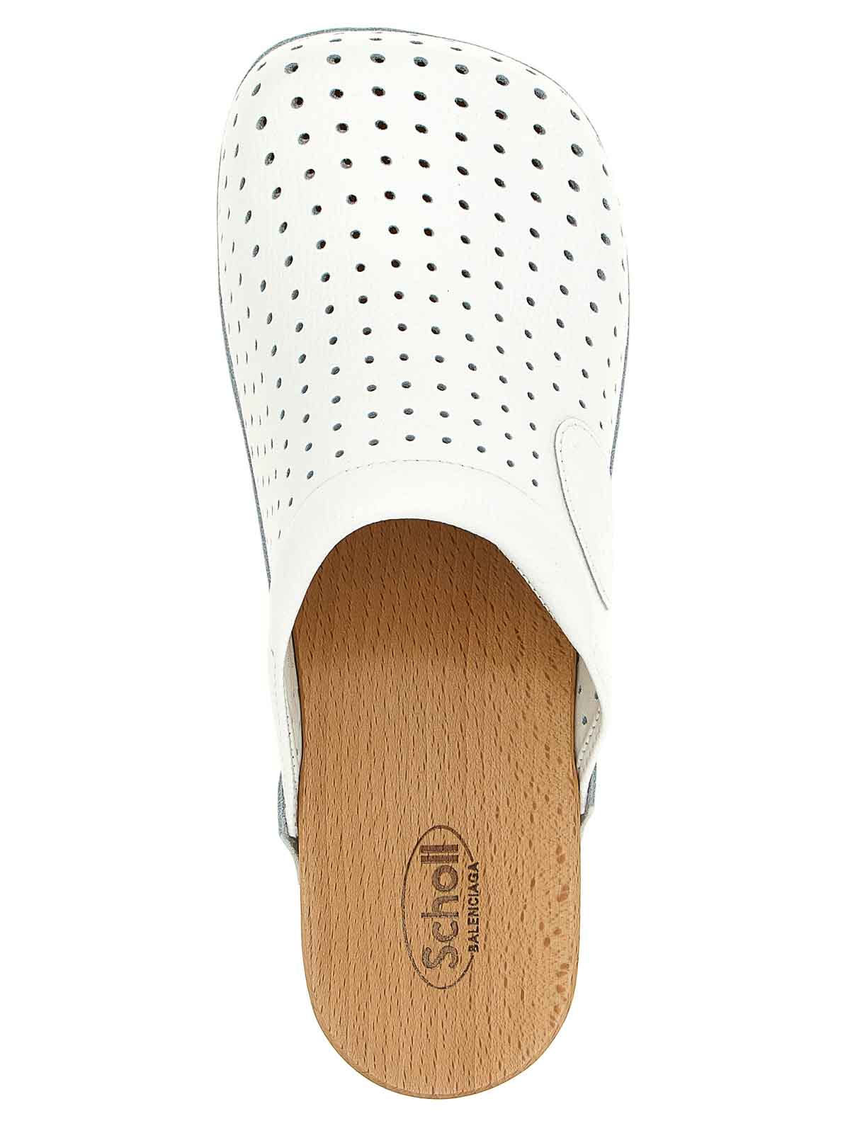 Balenciaga Clog X Scholl Sabots In White