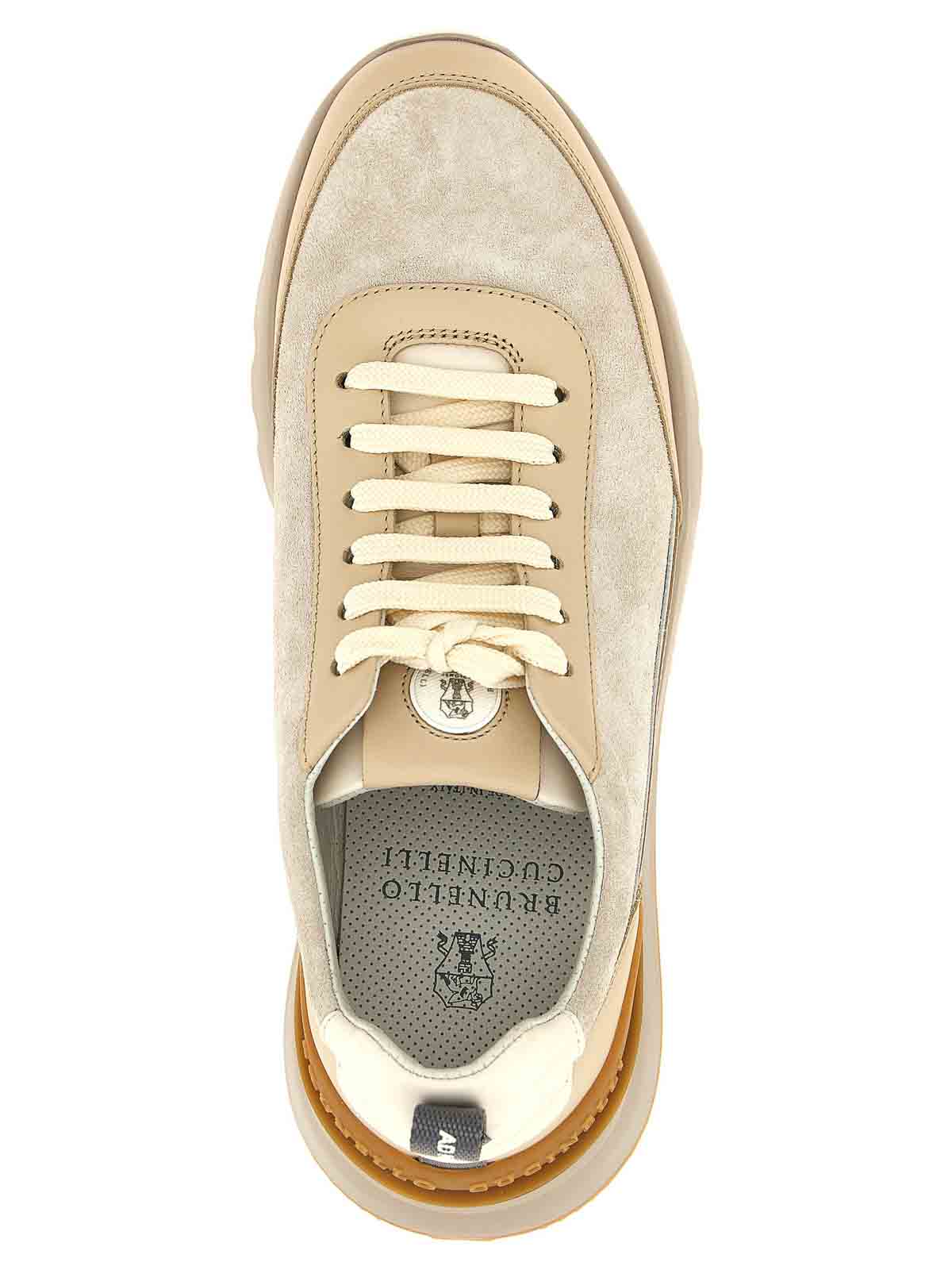 Brunello Cucinelli Runners Sneakers In Neutral