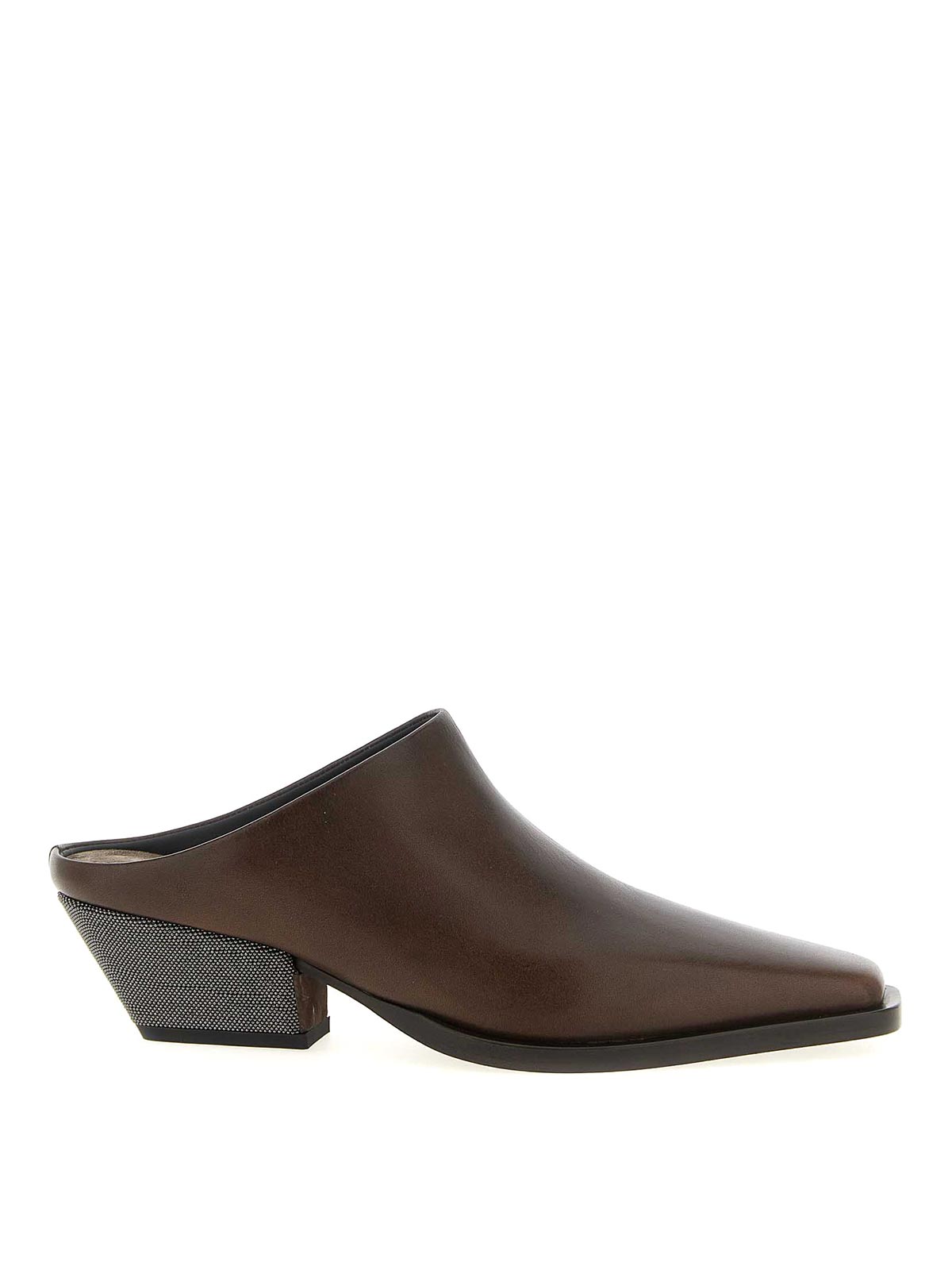 Brunello Cucinelli Sabots In Brown