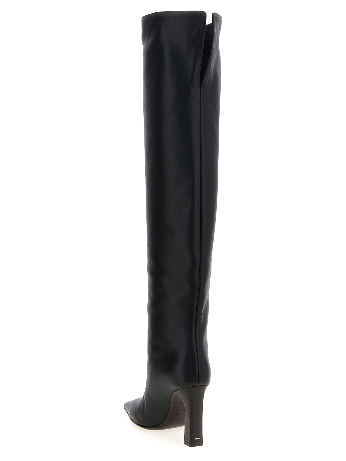 Giuseppe Zanotti Extra High Leather Boots In Black