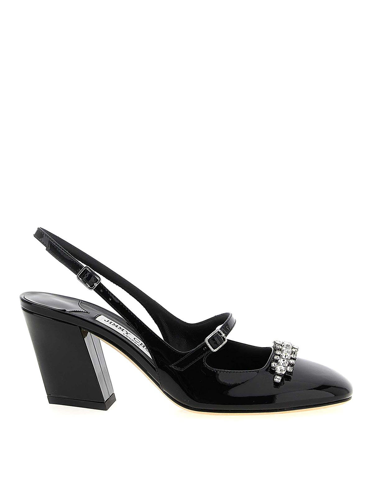 Jimmy Choo Belinda 70 Patent Slingback Pump In Black