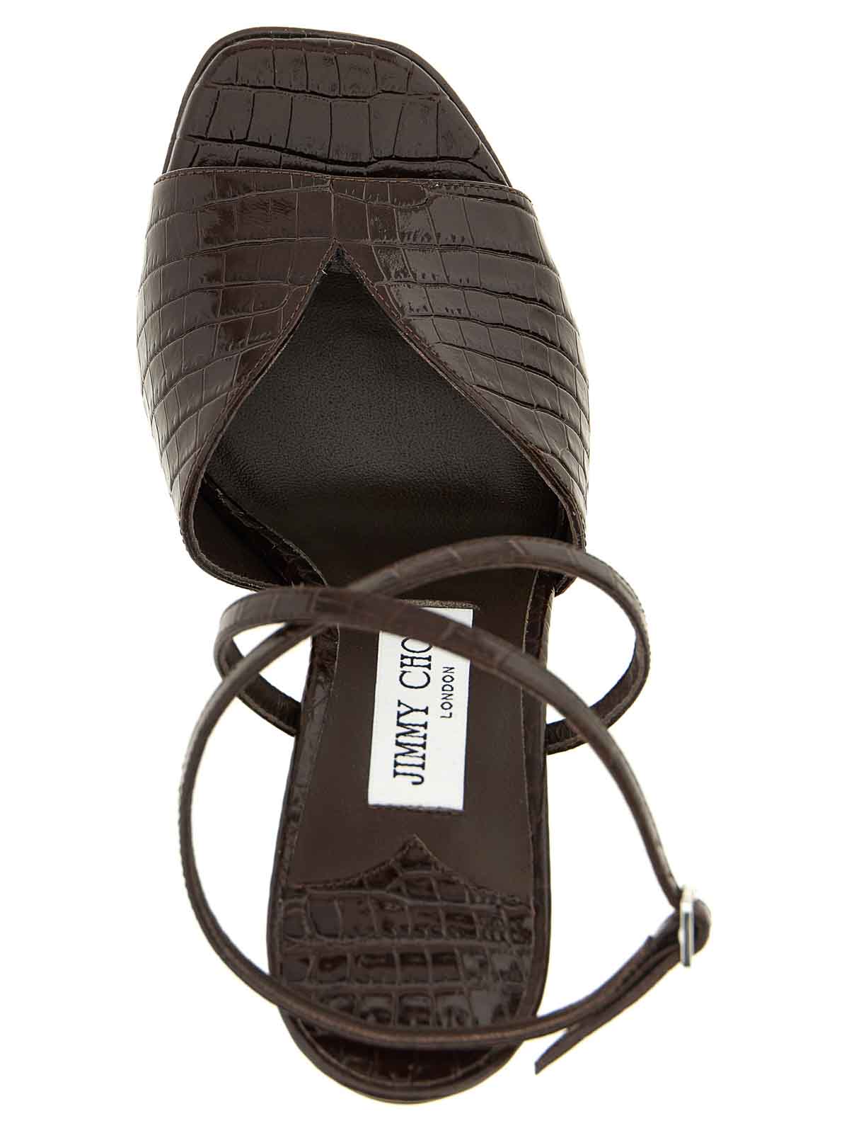Jimmy Choo Karli Sandals In Brown
