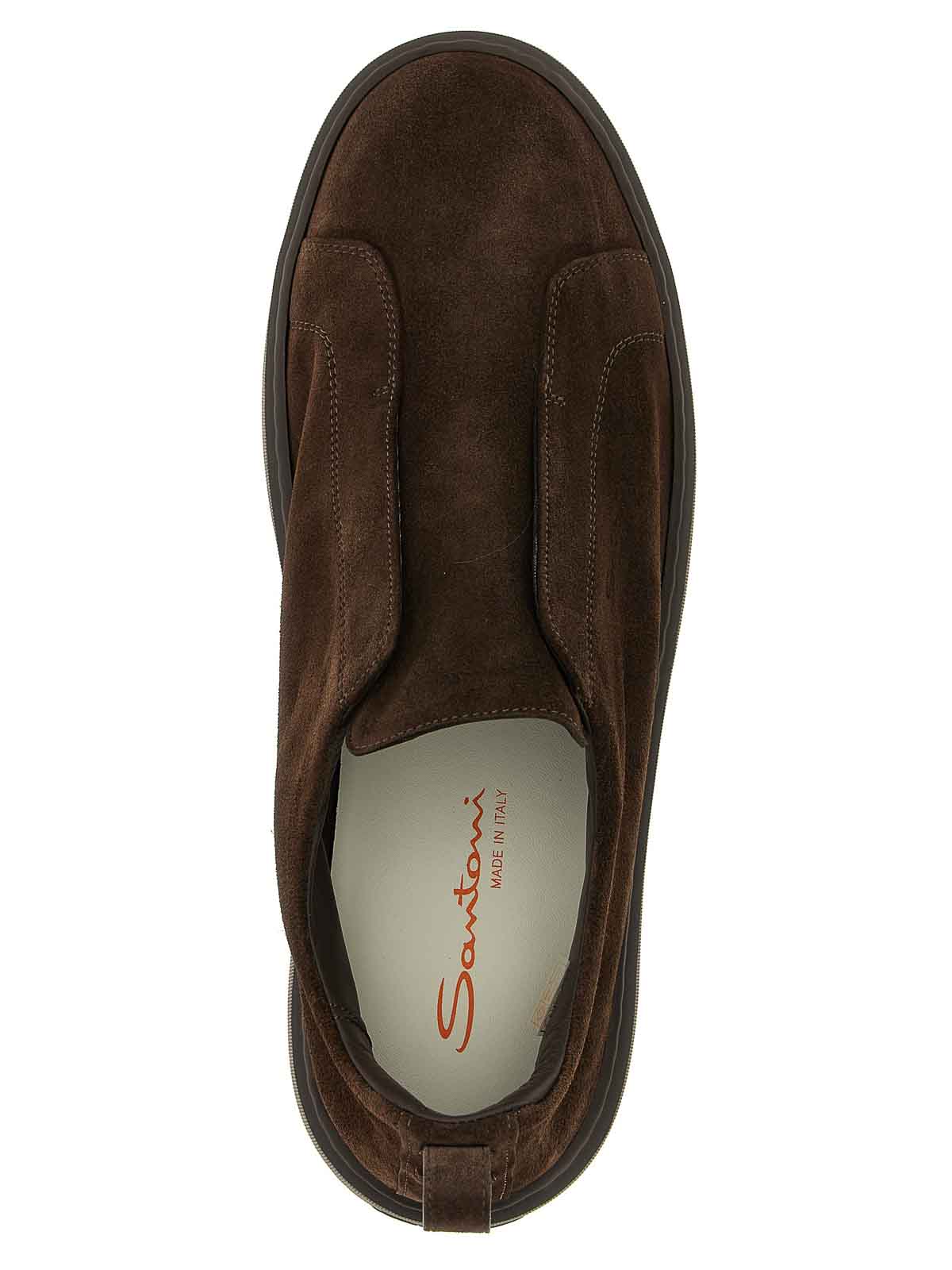 Santoni Victory Sneakers In Brown