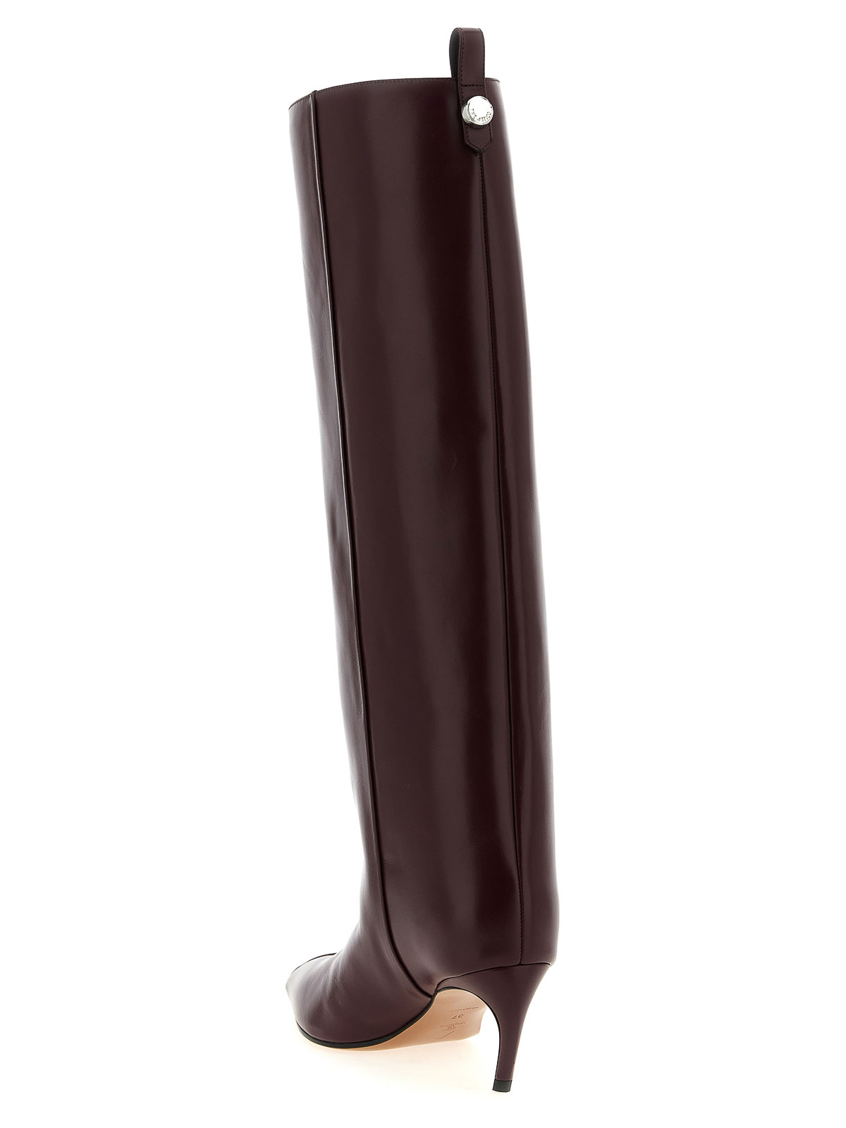 Attico 65mm Lea Pointed-toe Leather Boots In Red