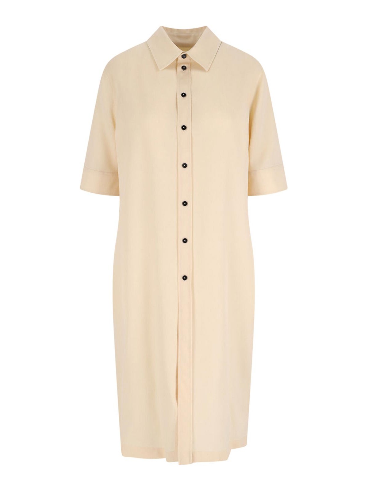 Jil Sander Chemisier Midi Dress In White