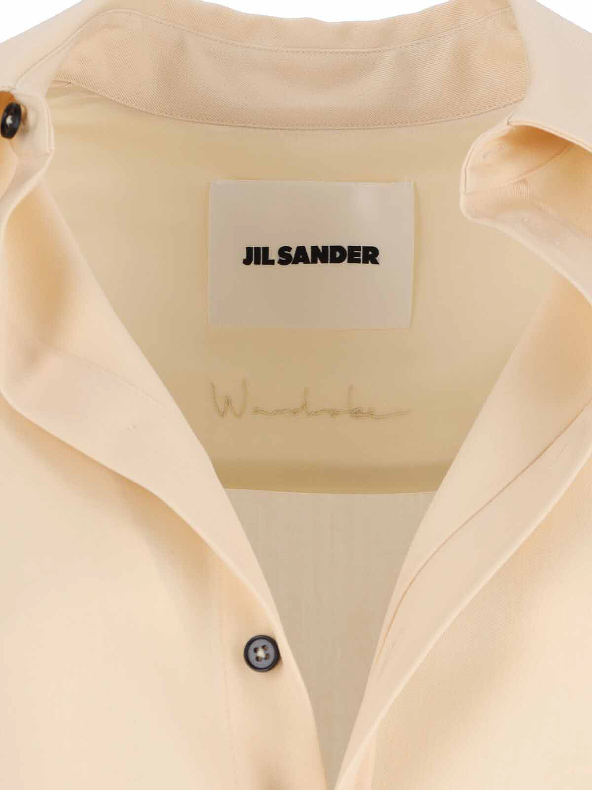 Jil Sander Chemisier Midi Dress In White