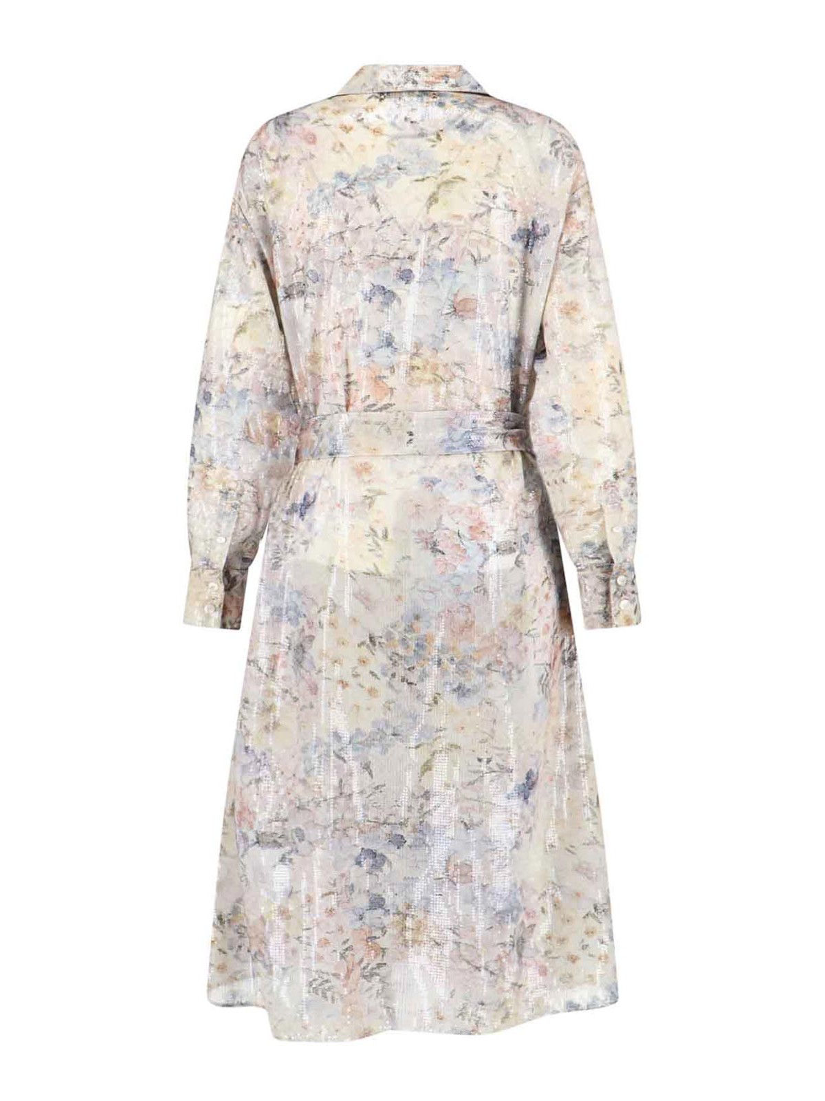 Golden Goose Maxi Chemisier Dress In Burgundy