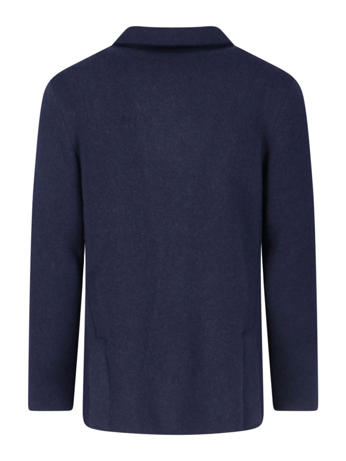 Lardini Tailored Jacket With Decorative Pin And Pockets In Blue