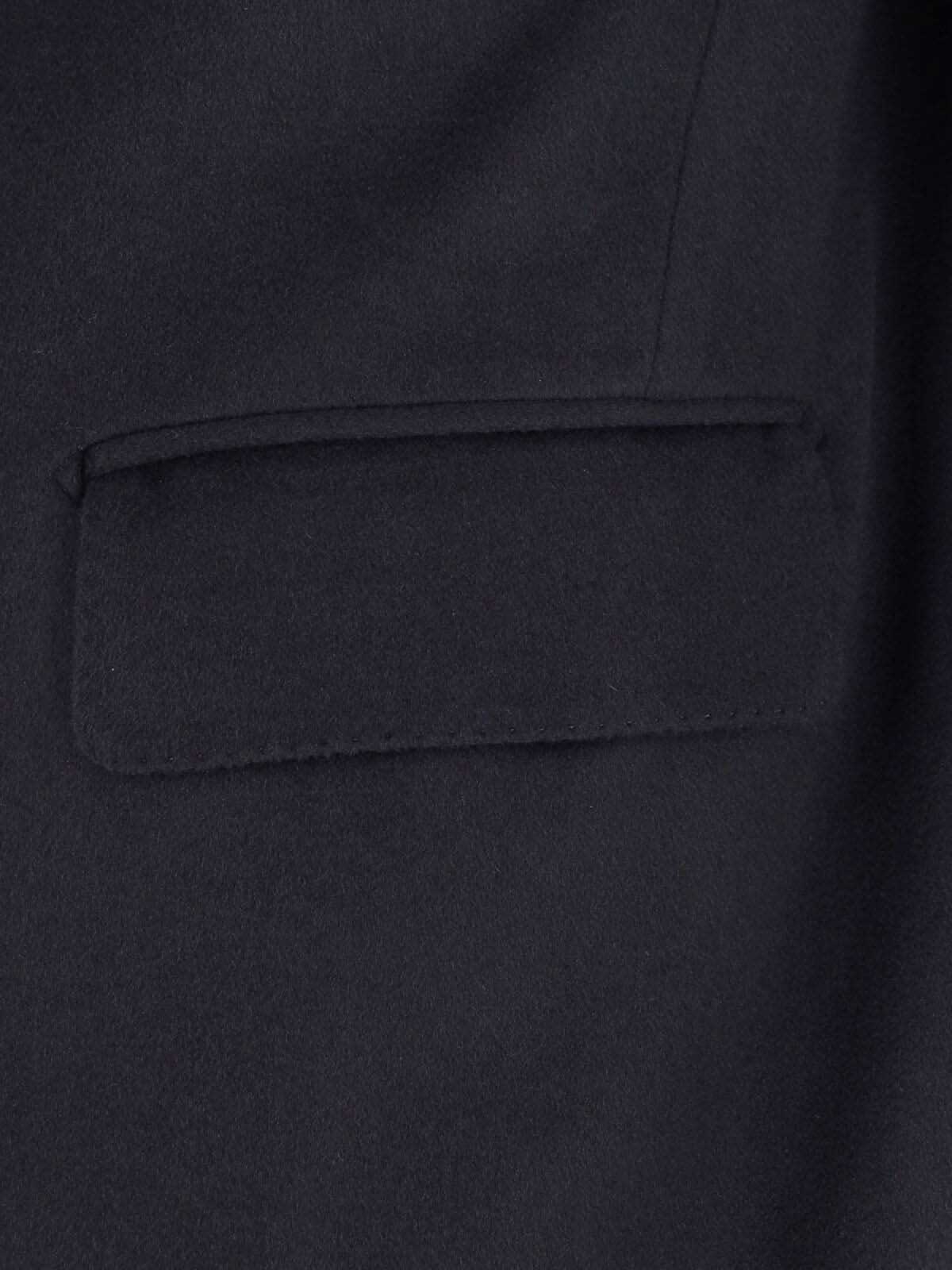 Tagliatore Londra Black Oversized Double-breasted Coat In Wool Blend Man In Black