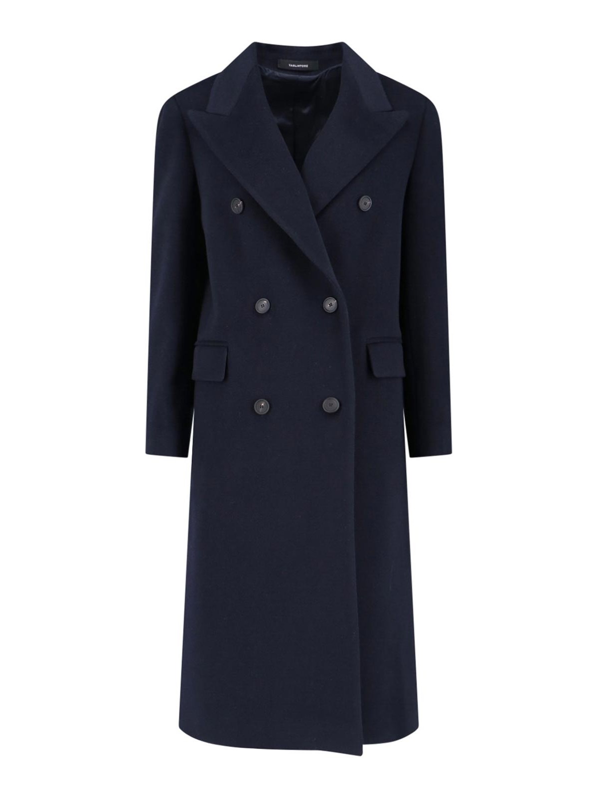 Tagliatore Jole Coat Midi Double-breasted - Navy Blue In Blue