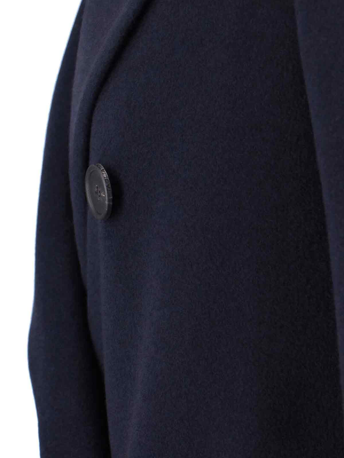 Tagliatore Jole Coat Midi Double-breasted - Navy Blue In Blue