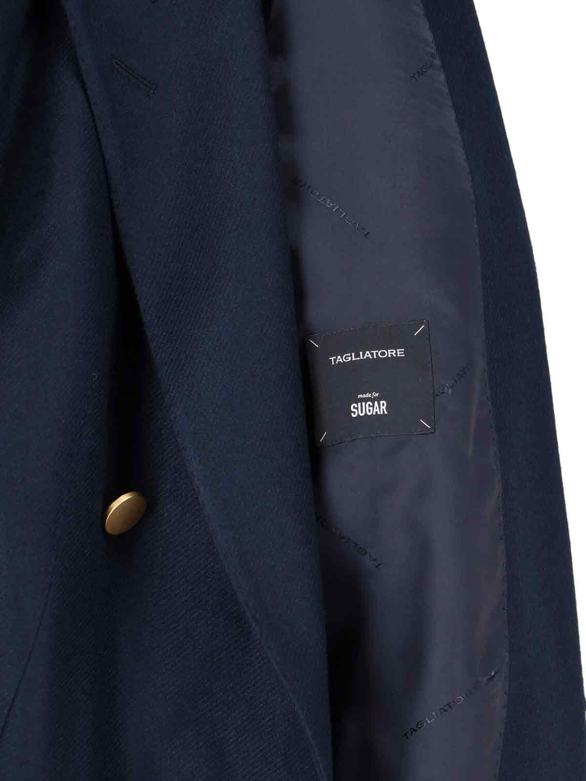 Tagliatore Double -breasted Blazer In Virgin Wool In Gray