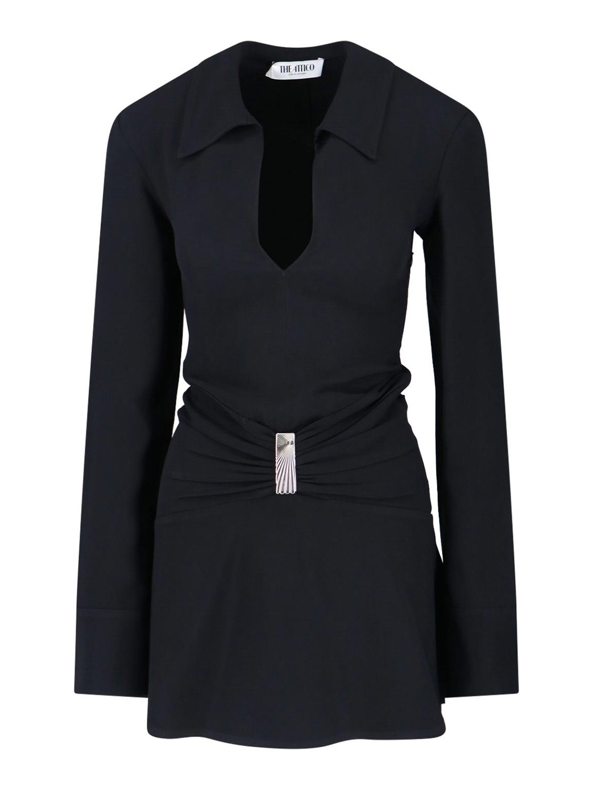 Attico Mini Dress In Brown