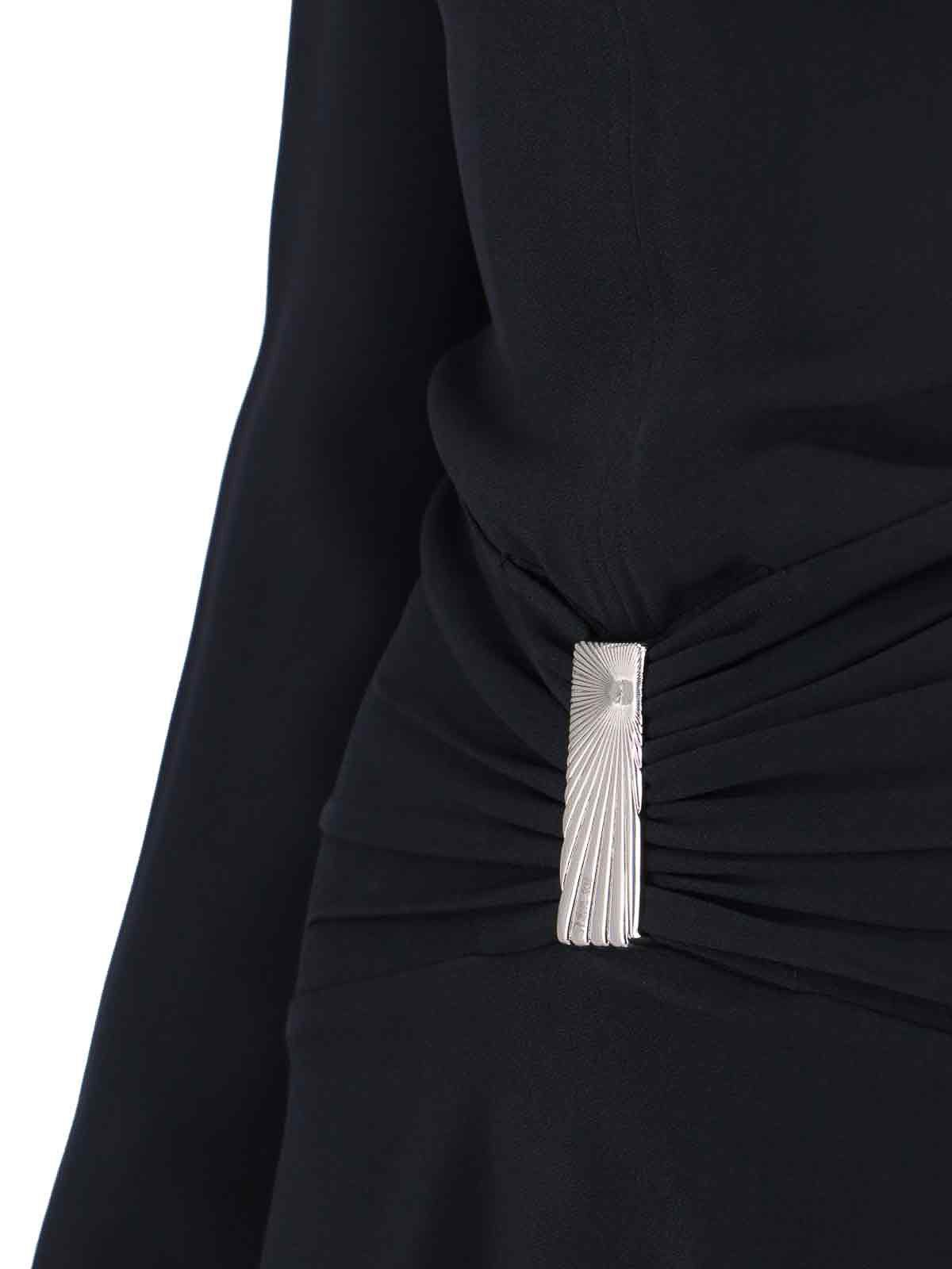 Attico Mini Dress In Brown