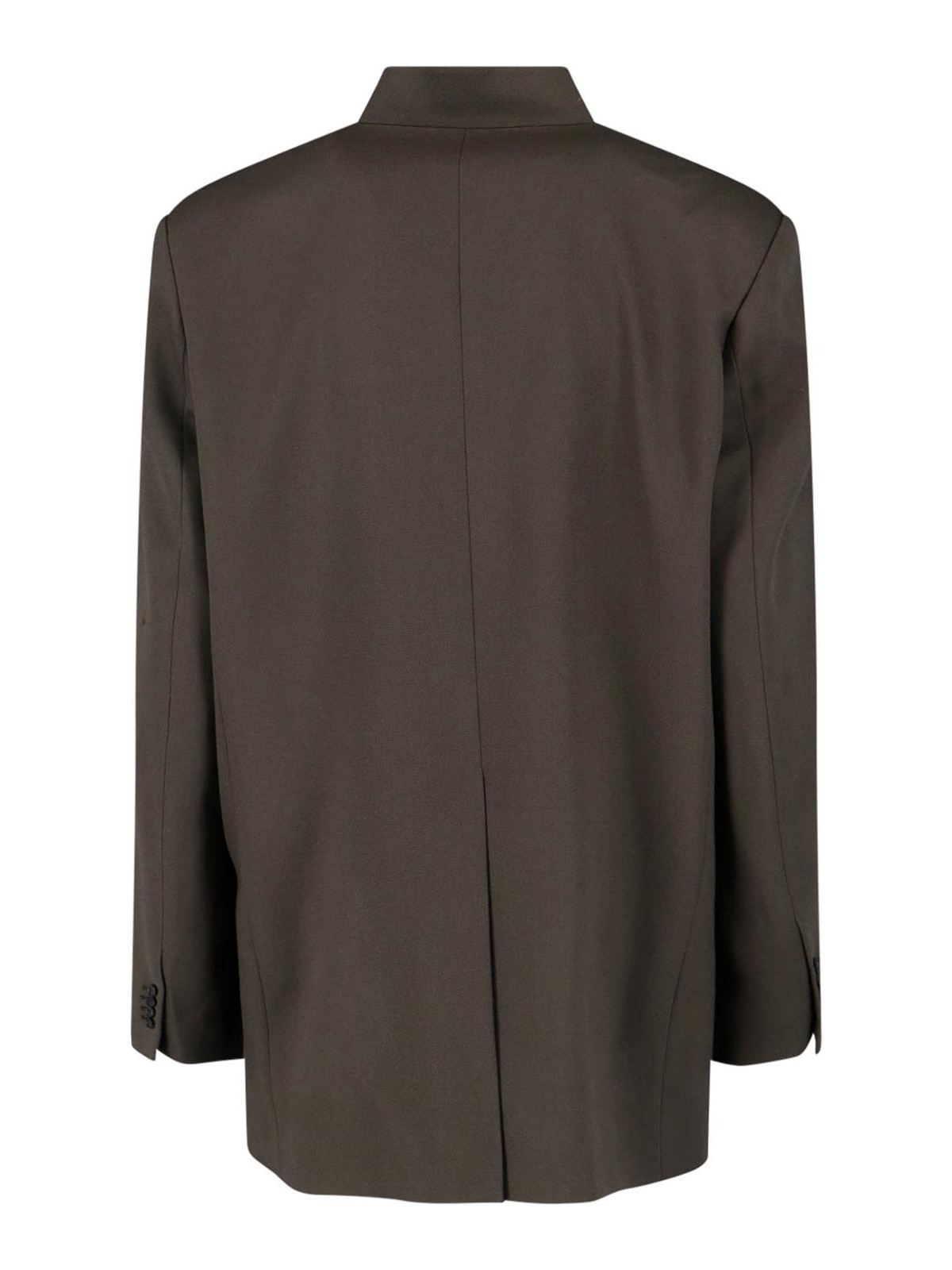 Attico Lapel Jacket With Flap And Chest Pockets In Multi