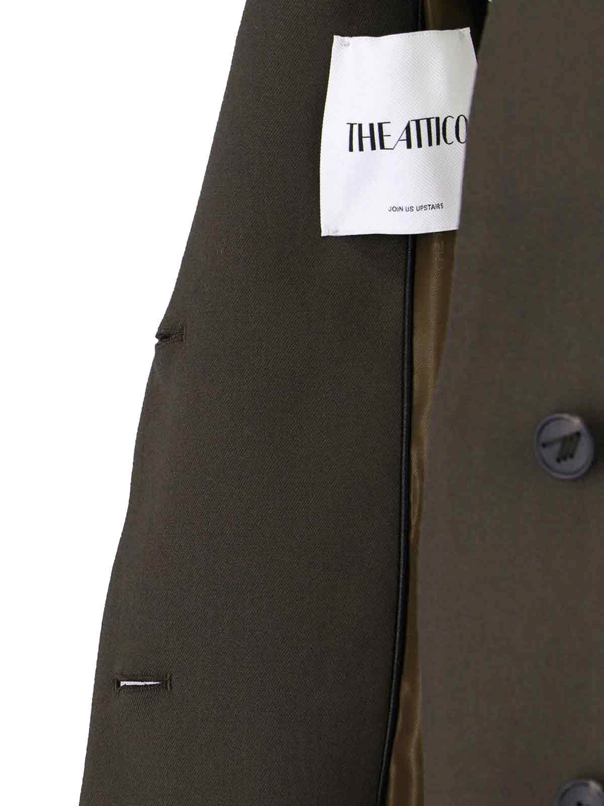 Attico Lapel Jacket With Flap And Chest Pockets In Multi