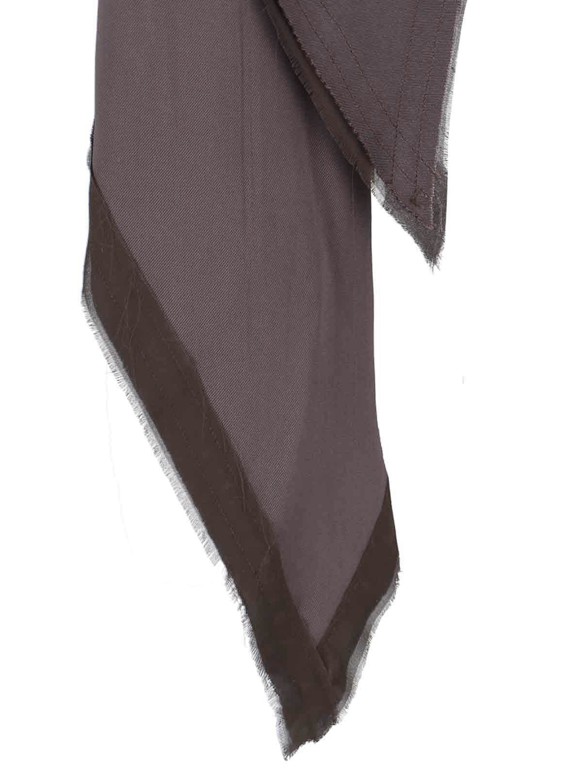 Attico Asymmetrical Midi Dress With Twisted Detail In Gray