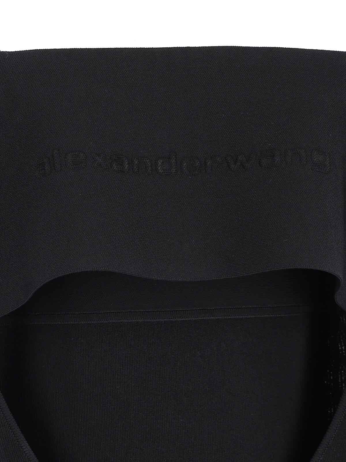 Alexander Wang Mini Logo Dress In Burgundy
