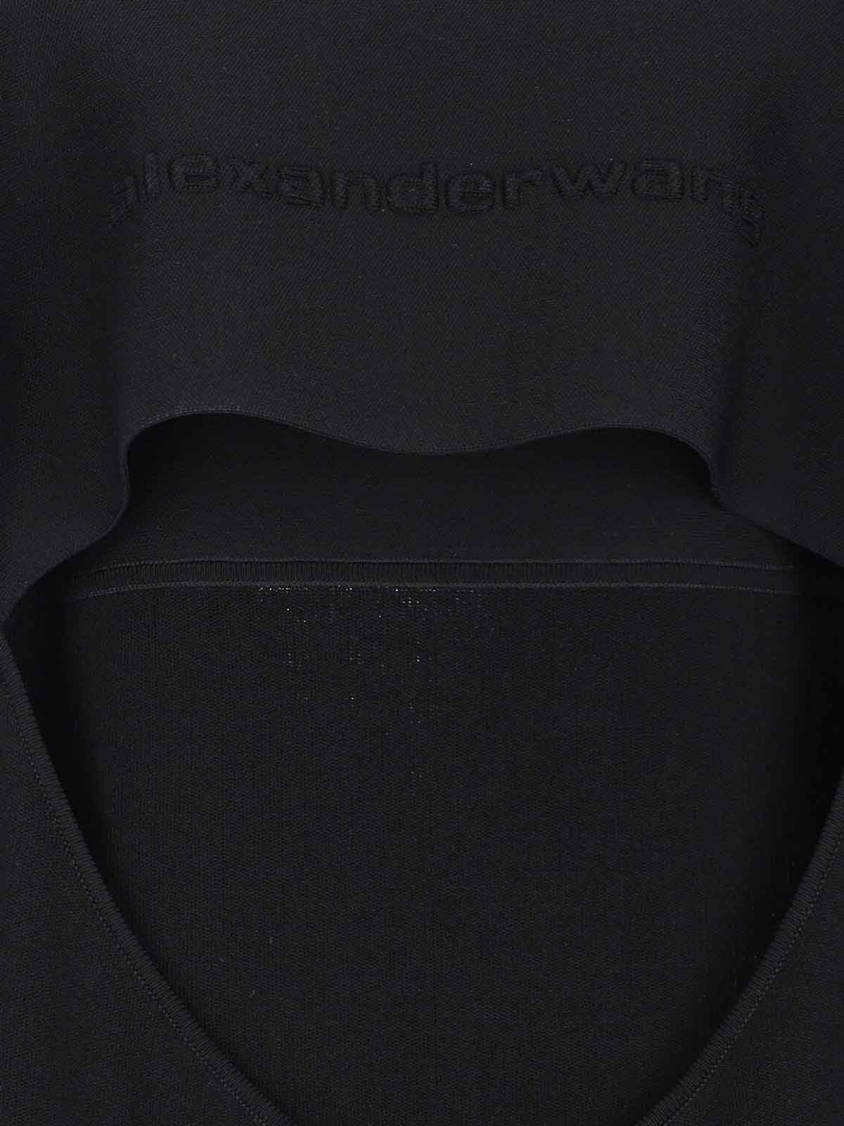 Alexander Wang Midi Slip Dress In Black