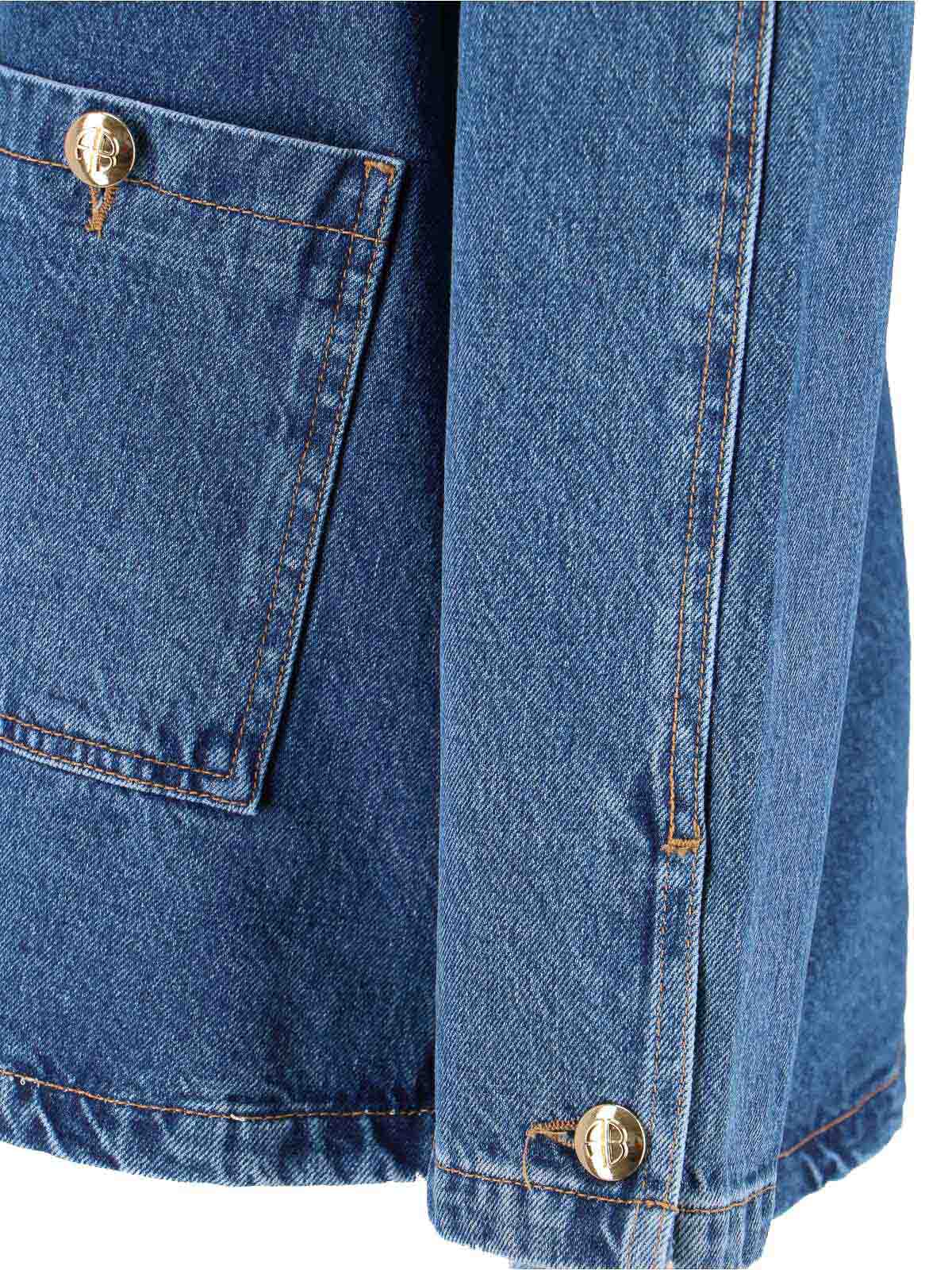 Anine Bing Luna Jacket In Indigo Blue Denim In Blue