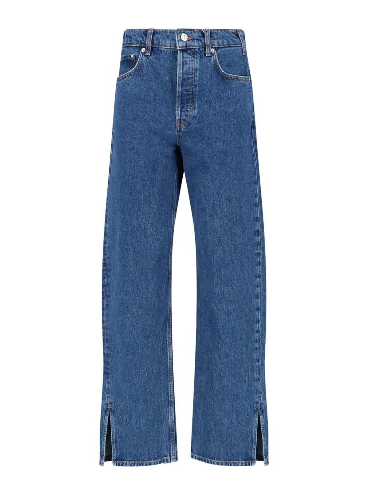 Anine Bing Jeans Dritti In Blue