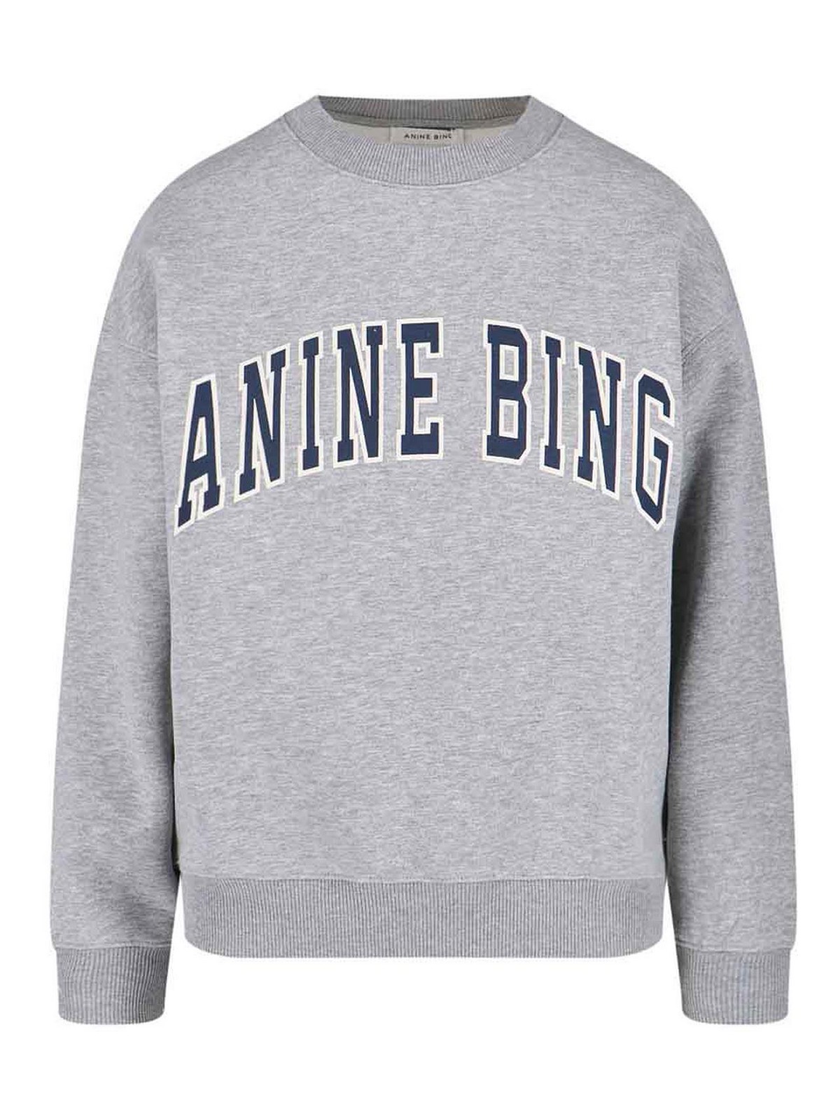 Anine Bing Spencer Printed Cotton-blend Jersey Sweatshirt In Gray