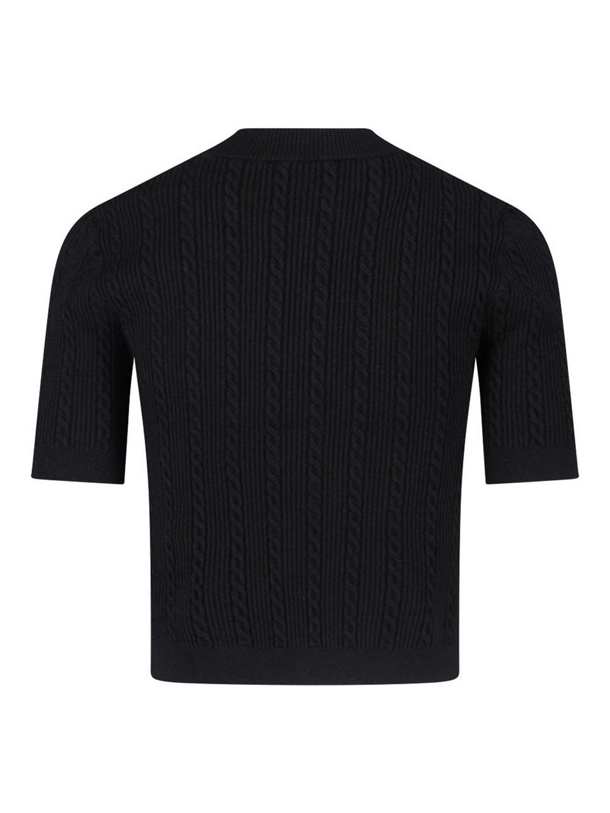 Balmain Cardigan In Maglia In Black