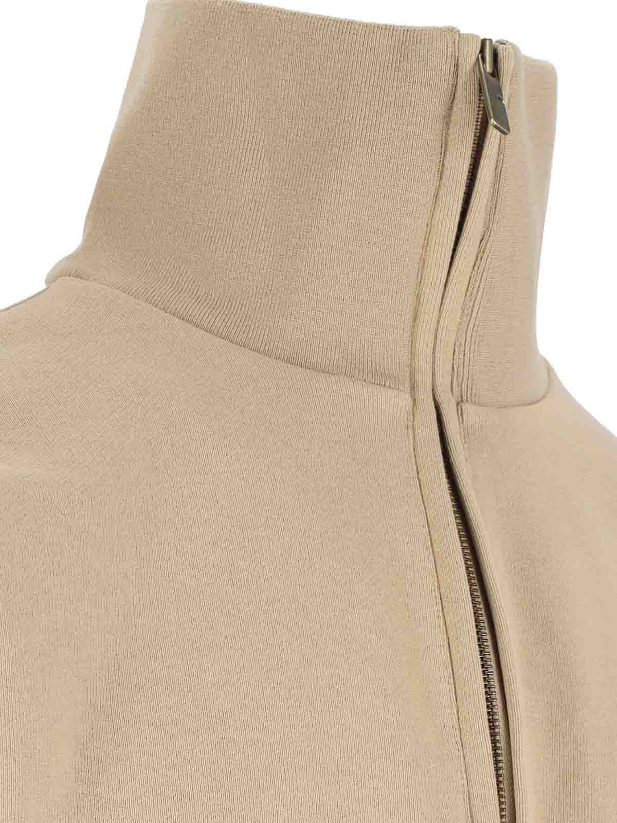 Burberry Organic Cotton Half-zip Sweater In Neutral