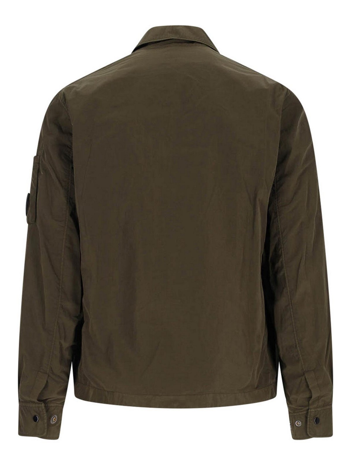 C.p. Company Logo Shirt Jacket In Brown